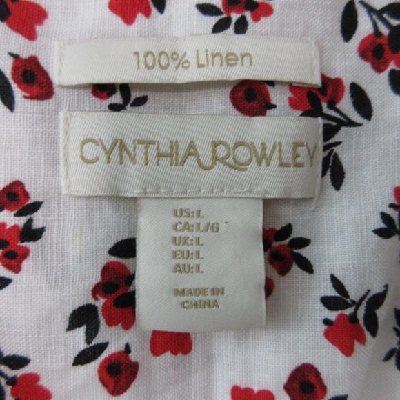 Cynthia Rowley Floral 100% Linen Skirt Top Set - Picture 5 of 16
